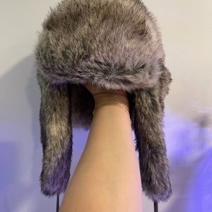 Faux fur Ushanka, size Large